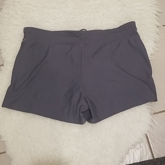 Gray Quick Dry Swimsuit Board Shorts w/ Drawstring - Picture 7 of 9